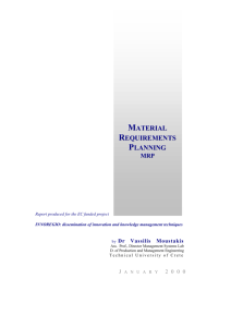 material requirements planning