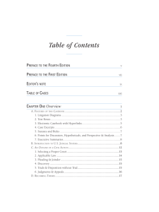 Table of Contents - Interactive Casebook Series