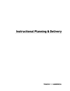 Instructional Planning & Delivery