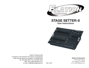 Stage Setter 8 User Manual