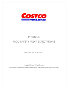 Costco Produce Food Safety Audit Expectations
