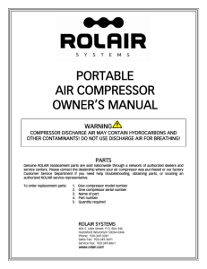 portable air compressor owner's manual