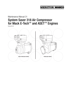 System Saver 318 Air Compressor for Mack E