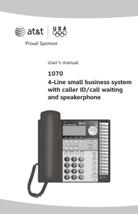 1070 4-Line small business system with caller ID/call waiting and
