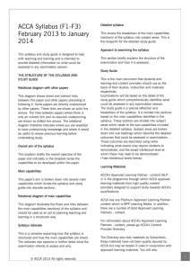 ACCA Syllabus (F1-F3) February 2013 to January 2014