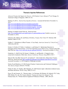 Thoracic Injuries References