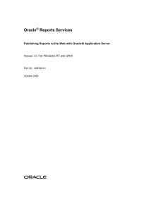 Oracle Reports Services