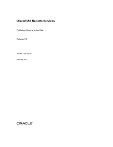 Oracle9iAS Reports Services