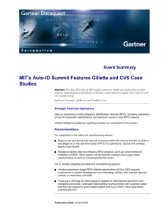 Event Summary MIT's Auto-ID Summit Features Gillette and CVS