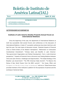Boletín del Instituto de América Latina No. 21