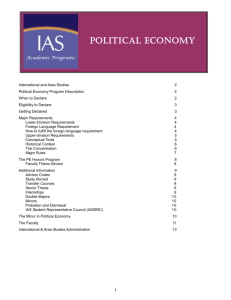 PE Requirements & Policies - International & Area Studies