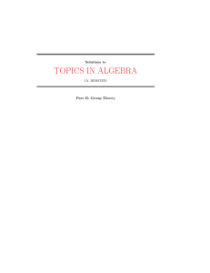 Group Theory Solutions(Incomplete)