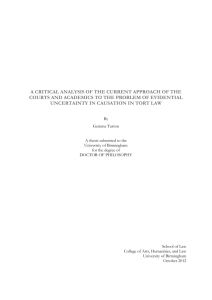 A critical analysis of the current approach of the courts and