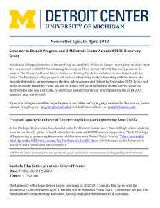 Newsletter Update - University of Michigan Detroit Center