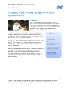 Expository Writing Style