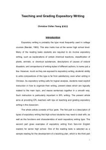 Teaching and Grading Expository Writing