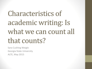 Characteristics of academic writing