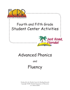 Advanced Phonics Fluency - Darke County Education Service Center