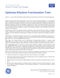 Optimize Ethylene Fractionation Train