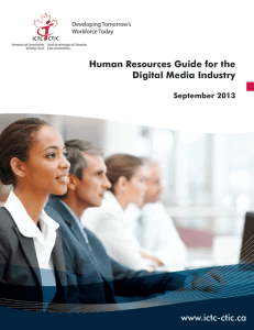 Human Resources Guide for the Digital Media Industry www.ictc