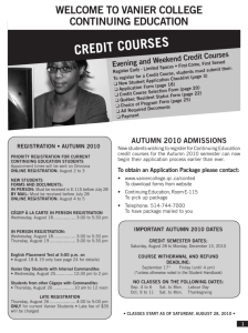 credit courses - Vanier College