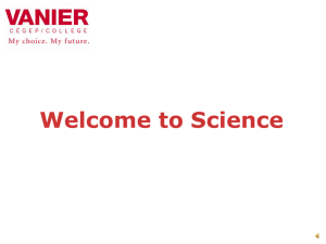 Vanier College Science program