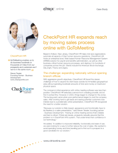 CheckPoint HR GoToMeeting Case Study