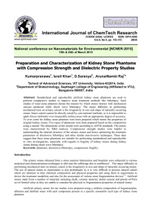 Preparation and Characterization of Kidney Stone Phantoms with