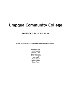 UCC Emergency Response Plan