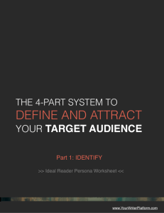 Target Audience Part 1 Worksheet
