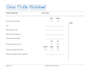 Donor Profile Worksheet - Pamela's Grantwriting Blog