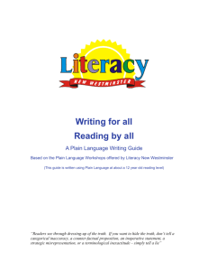 Writing for all Reading by all