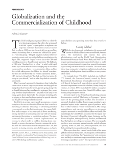 Globalization and the Commercialization of Childhood