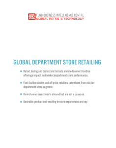 global department store retailing - Fung Business Intelligence Centre
