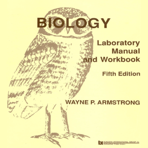 Biology 100 Lab Manual - Wayne's Word