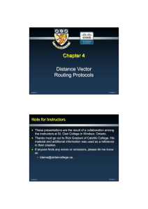 Chapter 4 Distance Vector Routing Protocols