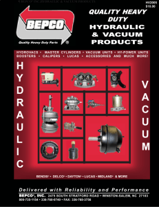 BEPCO INC HYDRAULIC AND VACUUM PRODUCTS