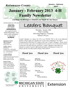 Kalamazoo County 4-H News - Michigan State University Extension