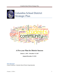 Columbia School District Strategic Plan