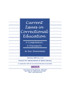OT3. CURRENT ISSUES IN CORRECTIONAL EDUCATION
