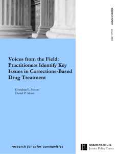 Voices from the Field: Practitioners Identify Key Issues in Corrections