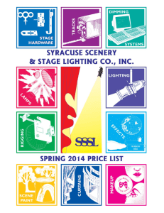 SSSL Price List 3-20-14.indd - Syracuse Scenery & Stage Lighting