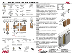 cf-115 bi-folding door series kit