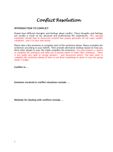 Conflict Resolution Script