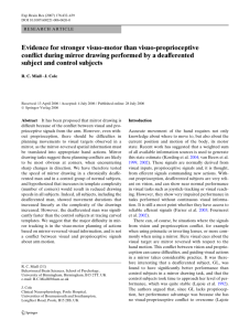 Evidence for stronger visuo-motor than visuo