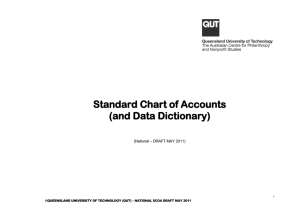 Standard Chart of Accounts (and Data Dictionary)