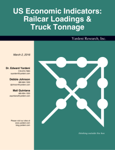 Railcar Loadings & Truck Tonnage
