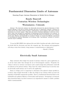 Fundamental Dimension Limits of Antennas