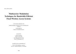 Multicarrier Modulation Techniques for Bandwidth Efficient Fixed