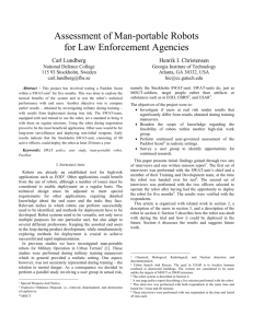 Assessment of Man-portable Robots for Law Enforcement Agencies